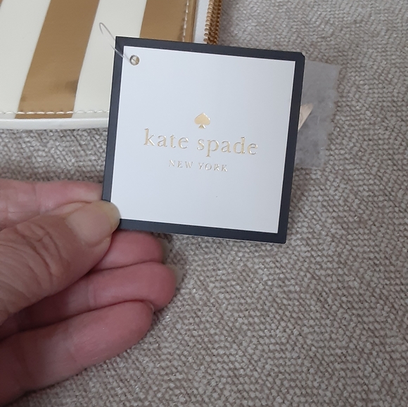 Kate Spade gold stripe pencil pouch - Picture 4 of 7